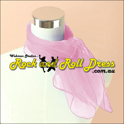 Pink 50s rock and roll scarf
