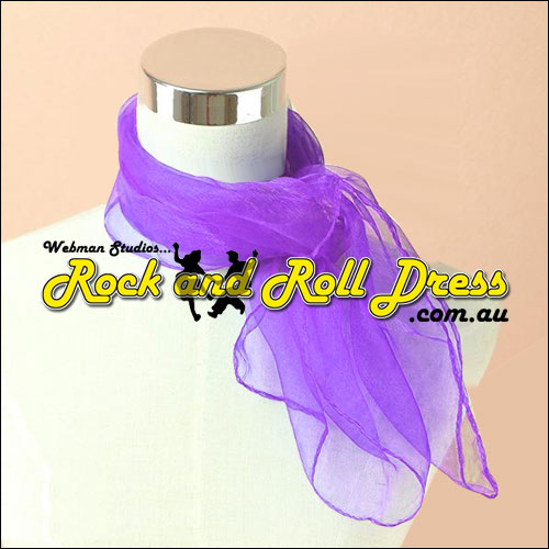 Purple 50s rock and roll scarf