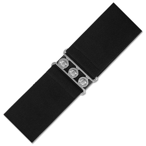 Black elastic cinch belt 70mm wide XS-2XL Black elastic cinch belt 70mm wide XS-2XL