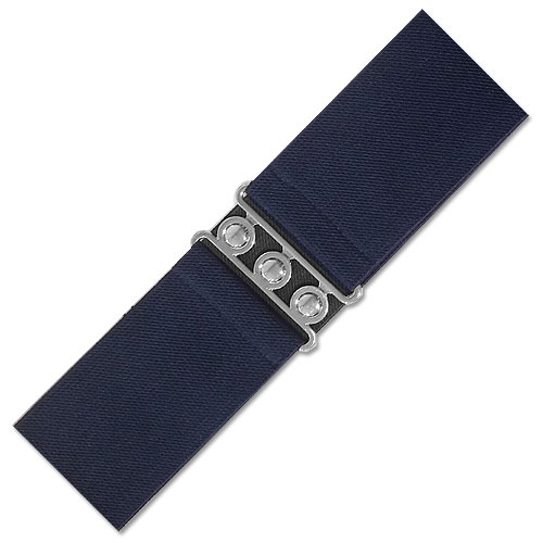 Navy elastic cinch belt 70mm wide XS-2XL Navy elastic cinch belt 70mm wide XS-2XL