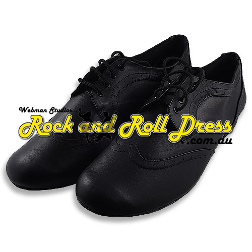 Men's black rock and roll dance shoes in sizes 6 - 16 Men's black rock and roll dance shoes in sizes 6 - 16