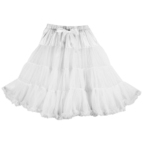 White super-soft rock 'n' roll rockabilly petticoat White super-soft rock 'n' roll rockabilly petticoat