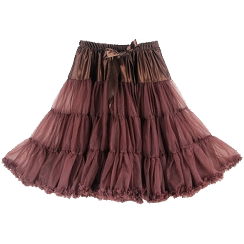 Brown super-soft rock 'n' roll rockabilly petticoat Brown super-soft rock 'n' roll rockabilly petticoat