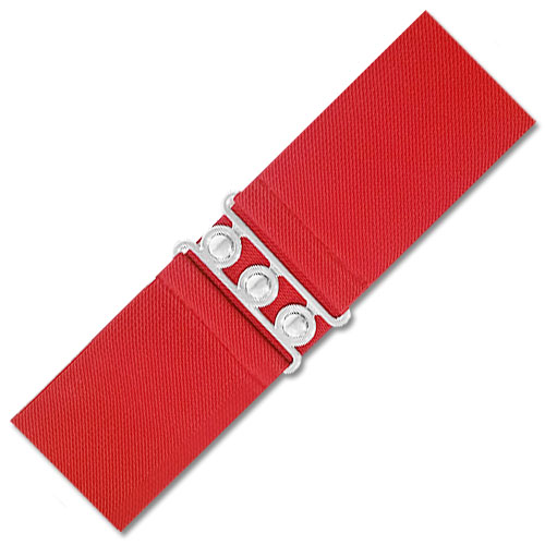 Red elastic cinch belt 70mm wide XS-2XL Red elastic cinch belt 70mm wide XS-2XL