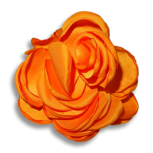 Orange rose silk flower hair clip Orange rose silk flower hair clip
