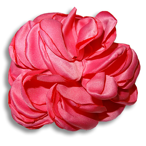 Hot Pink rose silk flower hair clip Hot Pink rose silk flower hair clip