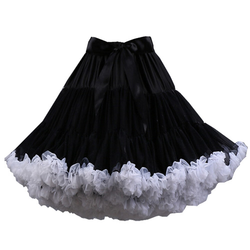 Black and white super-soft rock 'n' roll rockabilly petticoat Black and white super-soft rock 'n' roll rockabilly petticoat