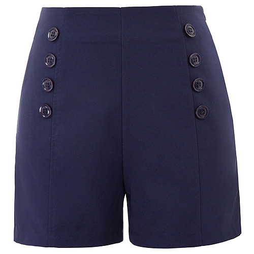 High waist navy retro vintage pinup shorts S-2XL High waist navy retro vintage pinup shorts S-2XL