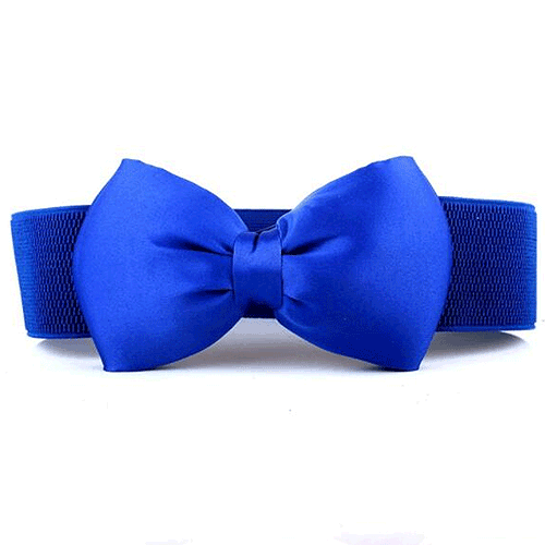 Royal blue elastic bow belt 60mm wide S-L Royal blue elastic bow belt 60mm wide S-L