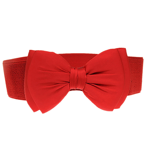 Red elastic bow belt 60mm wide S-L Red elastic bow belt 60mm wide S-L