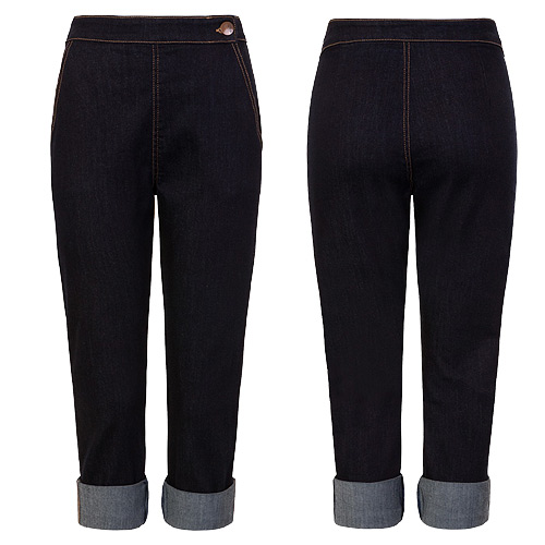 Hell Bunny Charlie denim capri pants/jeans XS-4XL Hell Bunny Charlie denim capri pants/jeans XS-4XL