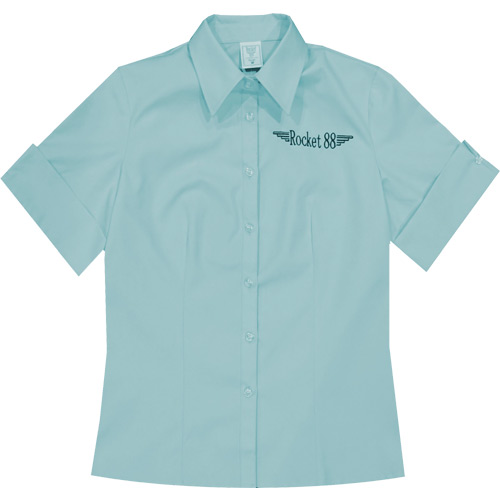 Rocket 88 pastel blue Rockabilly Rosie women's workshirt S-4XL Rocket 88 pastel blue Rockabilly Rosie women's workshirt S-4XL