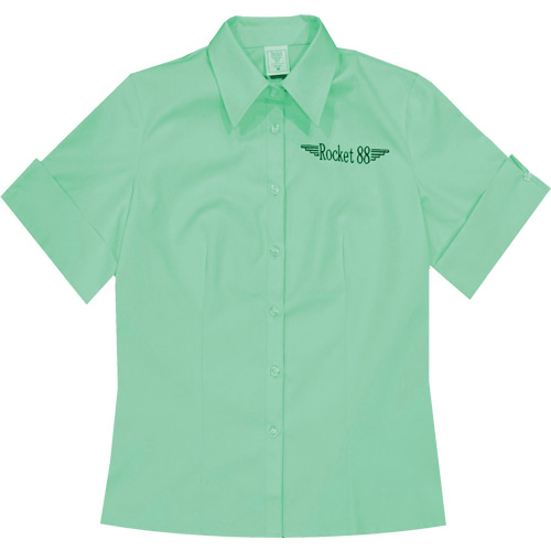 Rocket 88 pastel teal Rockabilly Rosie women's workshirt S-4XL Rocket 88 pastel teal Rockabilly Rosie women's workshirt S-4XL