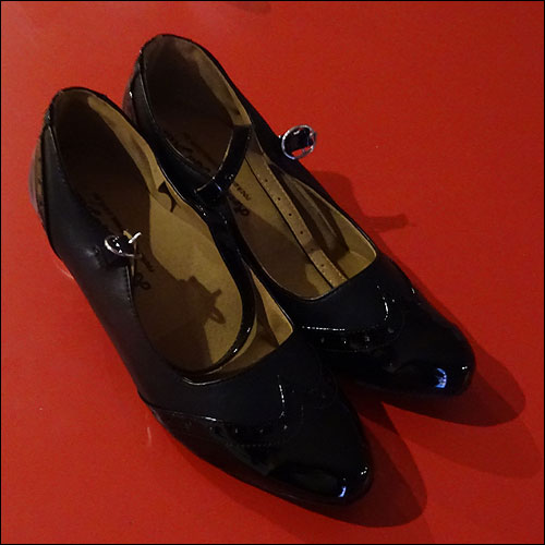 Ladies black dance shoes - 45mm heel - size 4 - 12.5 Ladies black dance shoes - 45mm heel - size 4 - 12.5
