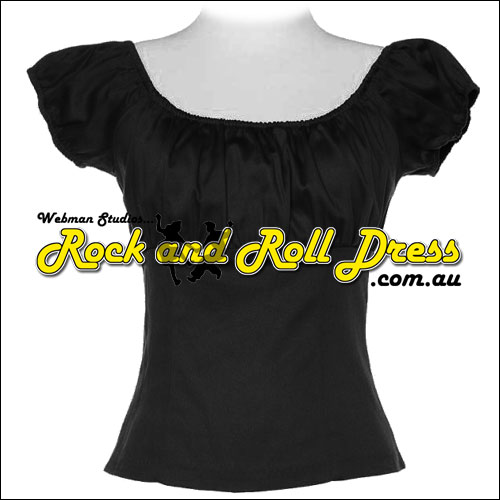 Black rock and roll peasant top S-7XL Black rock and roll peasant top S-7XL