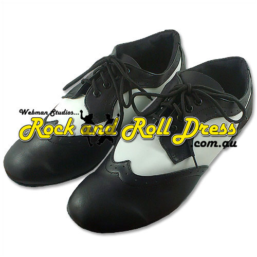 Men's black and white dance shoes - 10mm heel - size 5 - 16.5 Men's black and white dance shoes - 10mm heel - size 5 - 16.5