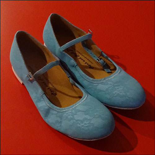 Ladies blue rock and roll swing dance shoes 10mm heel Ladies blue rock and roll swing dance shoes 10mm heel