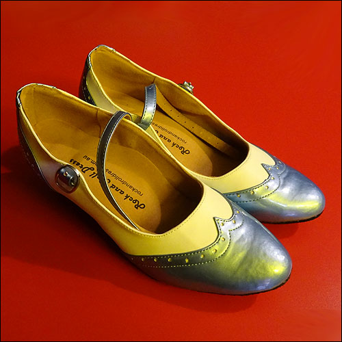 Ladies blue and white dance shoes - 45mm heel - size 4 - 12.5 Ladies blue and white dance shoes - 45mm heel - size 4 - 12.5