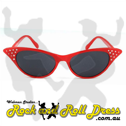 Red cats eye rock and roll sunglasses Red cats eye rock and roll sunglasses