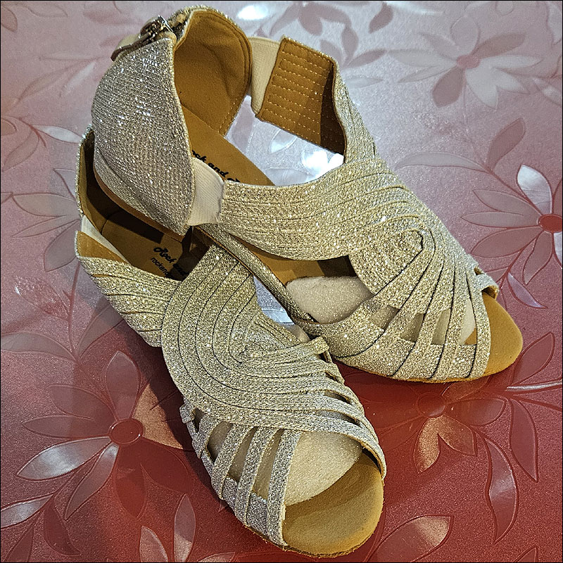 Ladies plain silver dance sandal with 10mm zip-up heel Ladies plain silver dance sandal with 10mm zip-up heel