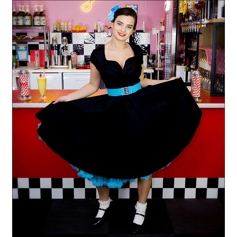 Sheridan Kate black rock n roll dress with full circle skirt Sheridan Kate black rock n roll dress with full circle skirt