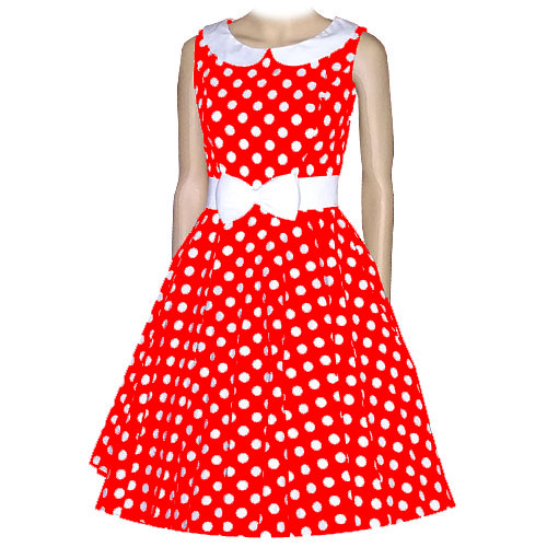 Emily red white polka dot dress with full circle skirt XS-3XL. Emily red white polka dot dress with full circle skirt XS-3XL.