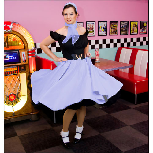 Lilac Grease style full circle rock and roll skirt XS - 2XL Lilac Grease style full circle rock and roll skirt XS - 2XL