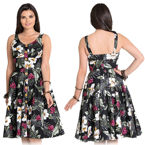 Hell Bunny Tahiti 50's rock and roll dress XS-XL Hell Bunny Tahiti 50's rock and roll dress XS-XL