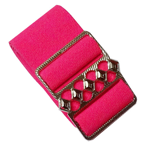 Hot pink elastic cinch belt 50mm wide fits up to 130cm waist Hot pink elastic cinch belt 50mm wide fits up to 130cm waist