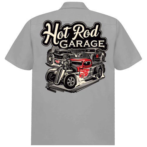 Rocket 88 Hot Rod Garage men's workshirt S-4XL Grey Rocket 88 Hot Rod Garage men's workshirt S-4XL Grey
