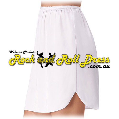 Rock and Roll dress white satin half slip Rock and Roll dress white satin half slip