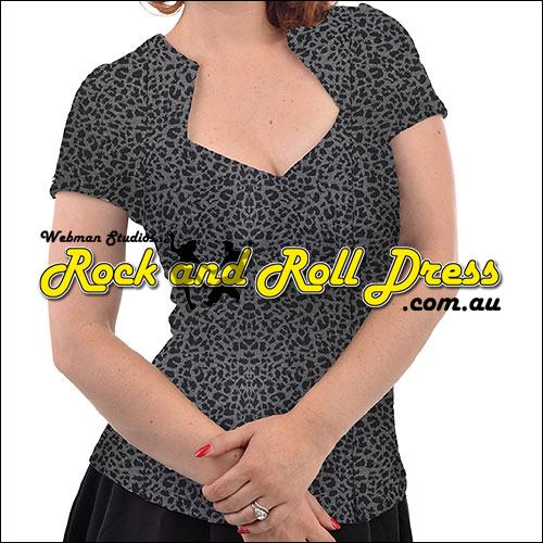 Leopard print rock and roll sweetheart top M - 4XL Leopard print rock and roll sweetheart top M - 4XL