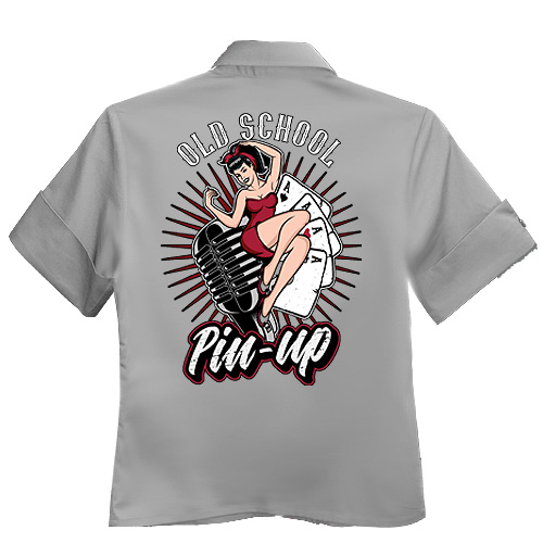 Rocket 88 Old School Pinup women's workshirt XS-4XL Grey Rocket 88 Old School Pinup women's workshirt XS-4XL Grey