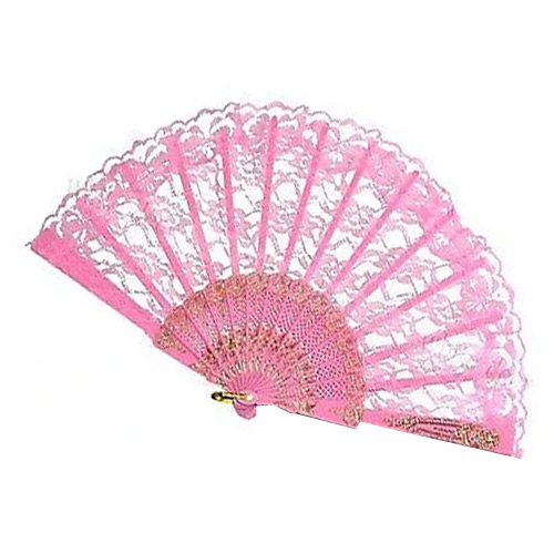 Pink lace rock and roll hand fan Pink lace rock and roll hand fan