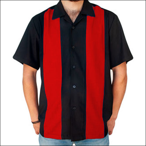 Rocket 88 black red panel rock 'n' roll bowling shirt S-4XL Rocket 88 black red panel rock 'n' roll bowling shirt S-4XL