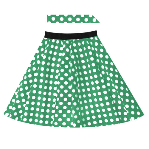 Emily green white polka dot full circle skirt XS-2XL. Emily green white polka dot full circle skirt XS-2XL.
