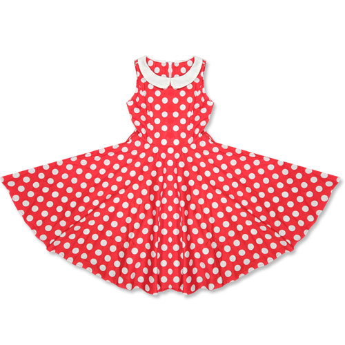 Emily red white polka dot dress in children's size 4-12 Emily red white polka dot dress in children's size 4-12