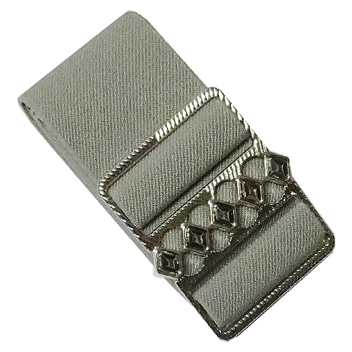 Silver elastic cinch belt 50mm wide fits up to 130cm waist Silver elastic cinch belt 50mm wide fits up to 130cm waist