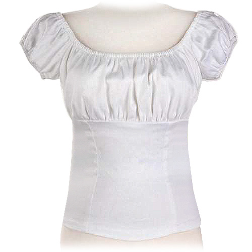 White rock and roll rockabilly peasant top S - 2XL White rock and roll rockabilly peasant top S - 2XL