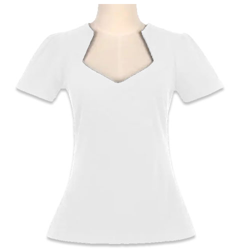 White rock and roll wedgetail neckline cotton top White rock and roll wedgetail neckline cotton top